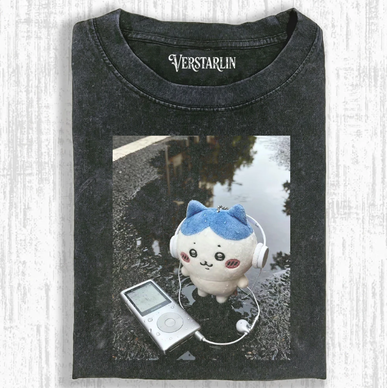 Cute Cartoon Graffiti Print Casual Top