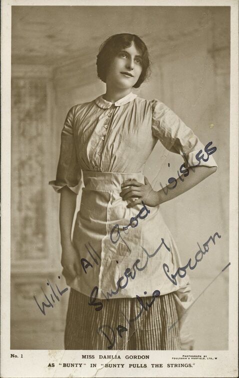 Vintage DAHLIA GORDON Signed Photo Poster painting