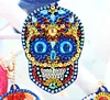 4pcs DIY Skull Full Drill Special Shaped Diamond Painting Keychains Gifts