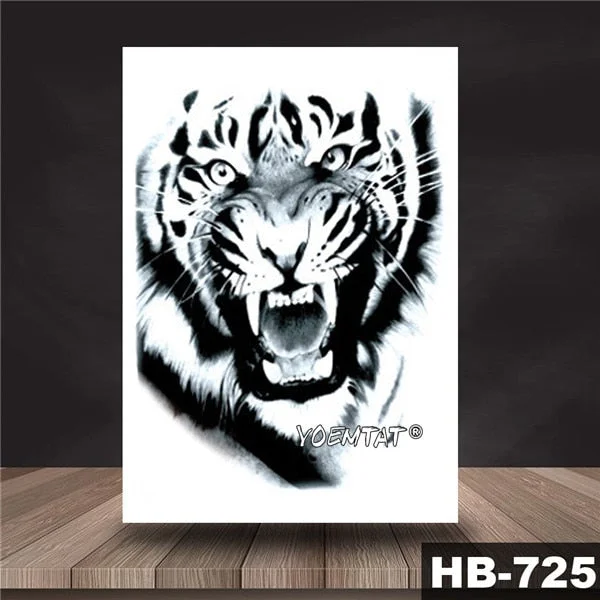 Waterproof Temporary Tattoo Sticker Black color dragon pattern tattoo Water Transfer Skull body art fake tattoo For Women Men