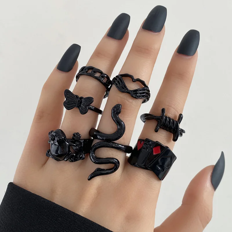 Trendy Snake Ring Set