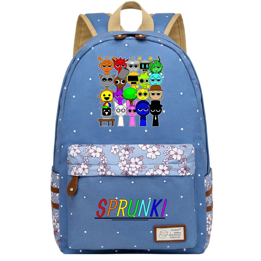 Mayoulove Sprunki Design Backpack Lightweight and Durable for School and Outdoor Adventures-Mayoulove