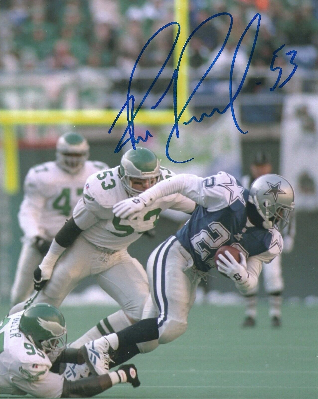 Autographed BILL ROMANOWSKI Philadelphia Eagles 8x10 Photo Poster painting w/COA