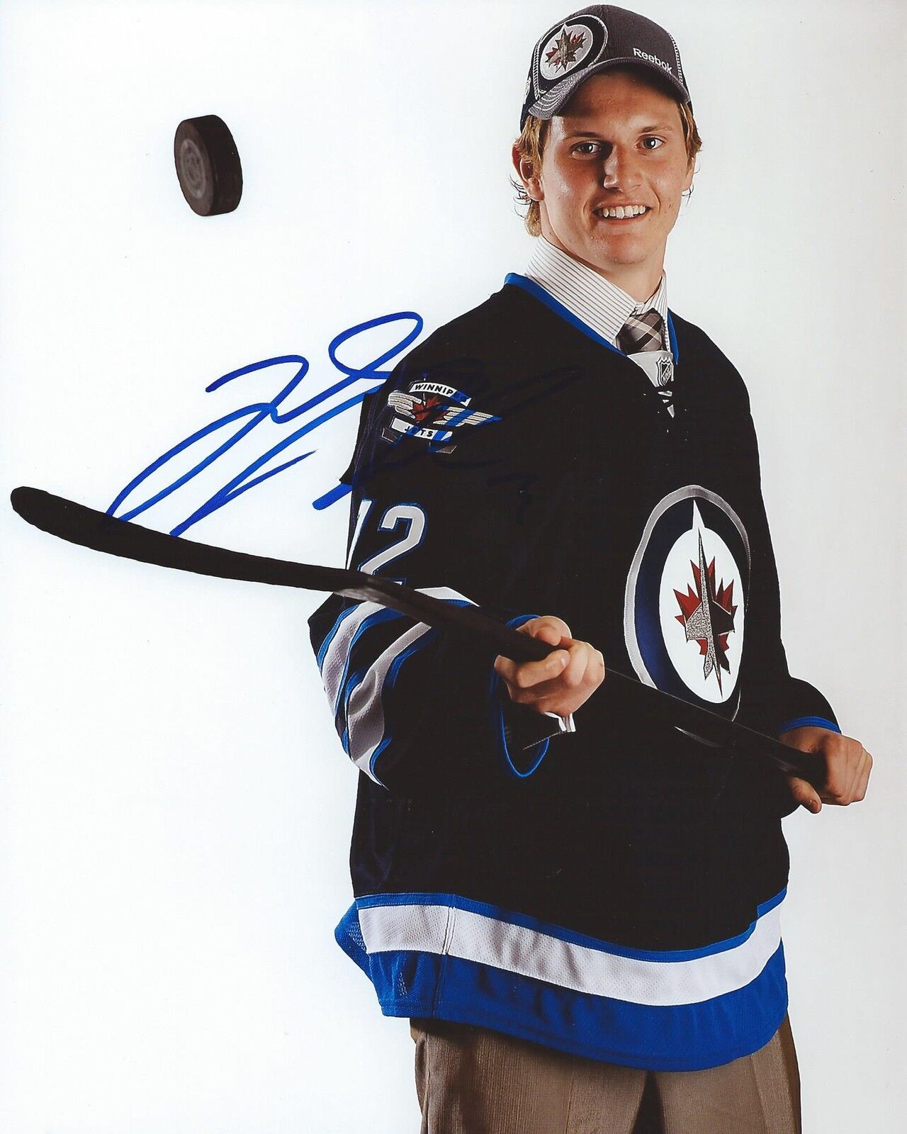 Jacob Trouba Signed 8x10 Draft Photo Poster painting Winnipeg Jets Autographed COA