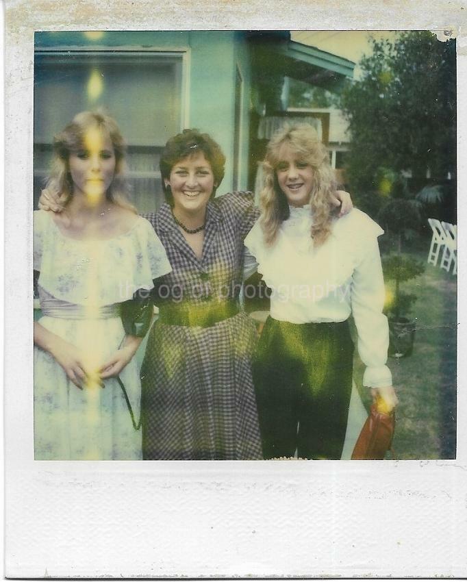 Young Women 80s VINTAGE POLAROID Found FAMILY Photo Poster paintinggraph PORTRAIT Color 111 22 B