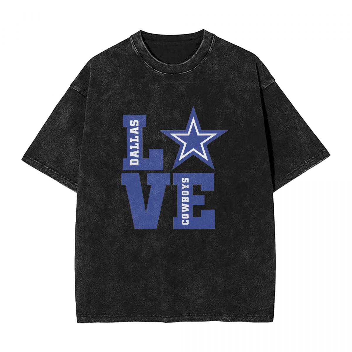 Dallas Cowboys Football Team Washed Oversized Vintage Men's T-Shirt