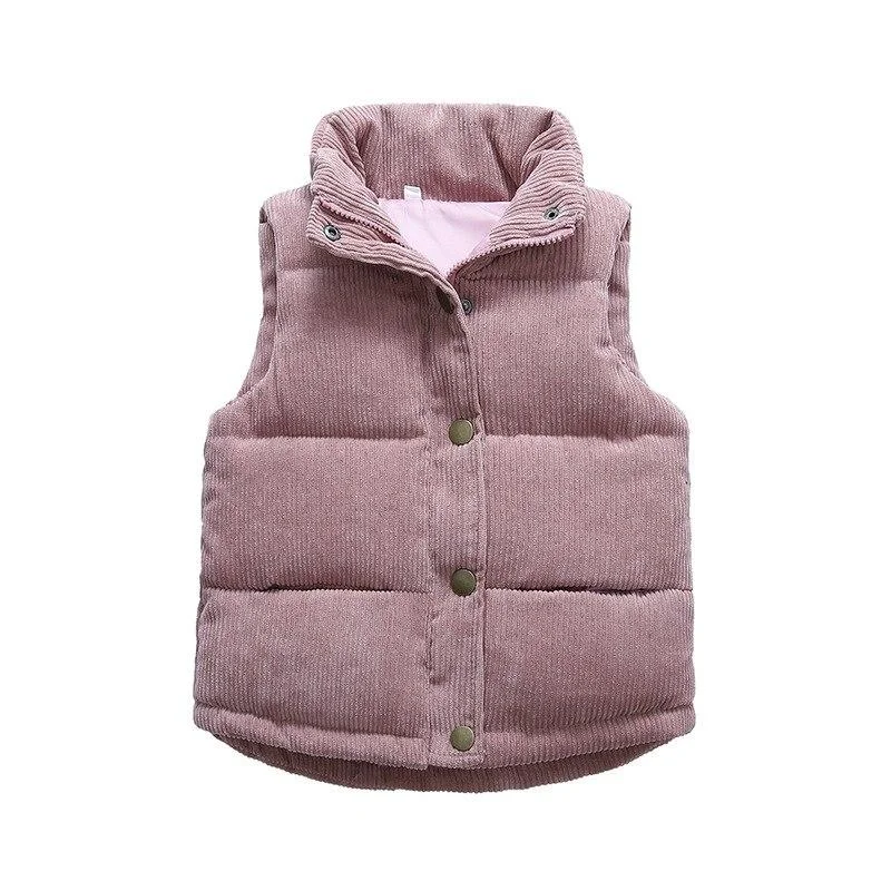 2021 New Children's Autumn  Cotton Jackets Vest To Keep Warm Boys And Girls Solid Color Casual Kids Vest For 3-10 Years