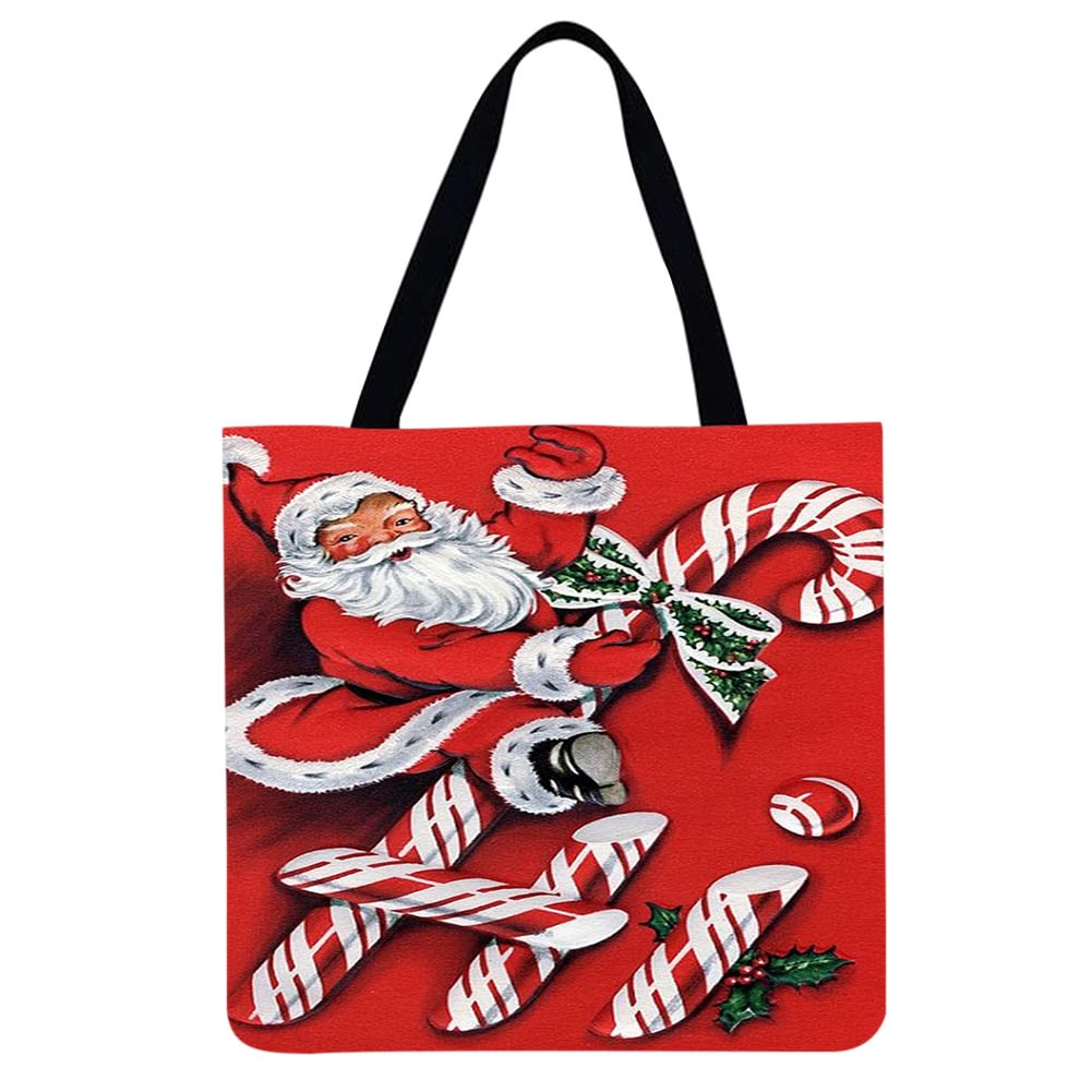 Linen Tote Bag -Santa Claus