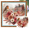 Love Flowers And Robins-11CT Stamped Cross Stitch 40*40cm/15.75*15.75in tapestrymarket