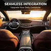 PU Leather Car Seat Organizer with Cup Holders 2 Hooks Auto Console Side Storage Box Universal Fit for Phone Sunglasses Accessories (Black 1Set)