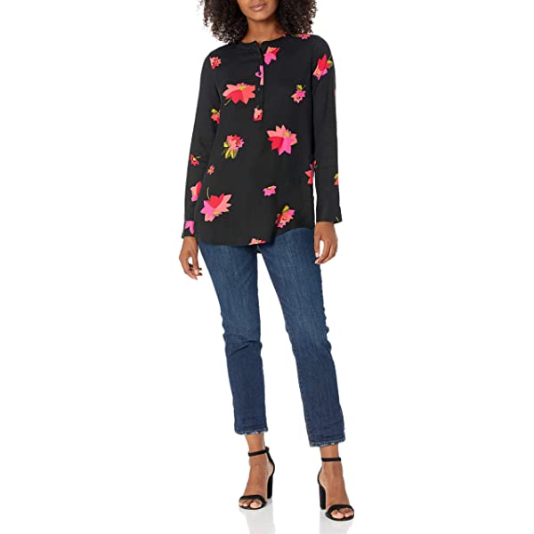 Amazon Essentials Women's Long-Sleeve Woven Blouse Medium French Blue