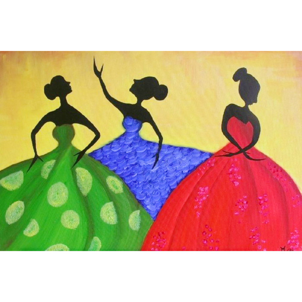 

40*30CM-Three Beauty Rhinestone-Round Drill Diamond Painting, 501 Original
