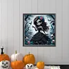 (40*40cm)Dark Skull Girl - Full Round Drill Diamond Painting