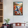 (40*60cm)Spotted Dog - Round AB Drill Diamond Painting