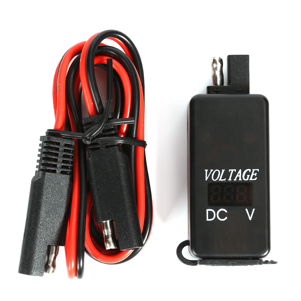 

4.2A Motorcycle Dual USB Charger SAE to USB Adapter with Blue LED Voltmeter, 501 Original