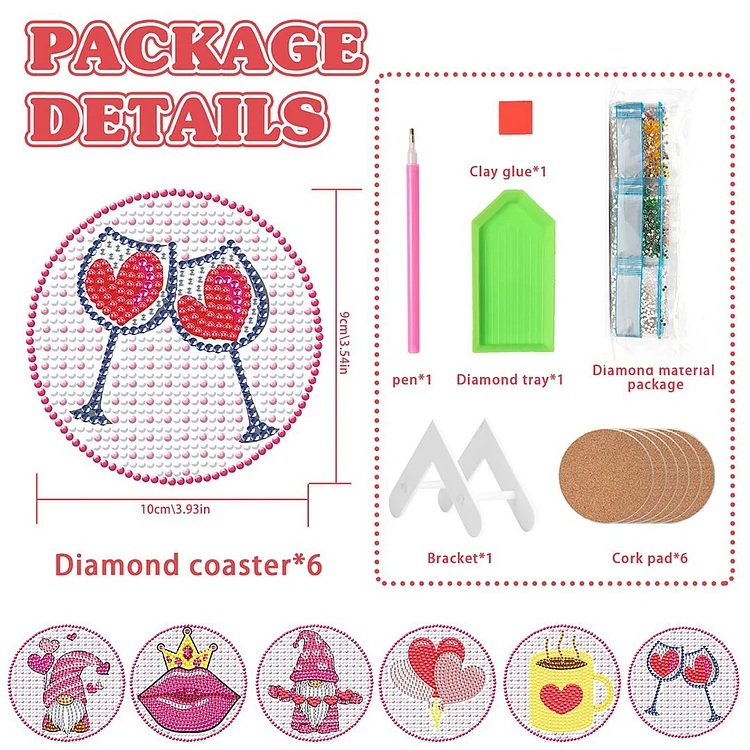 DIY Diamond Painting Coasters Mickey Kit Cartoon Coasters for