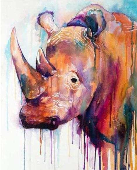 

Rhinoceros – Paint By Numbers - 40*50CM, 501 Original