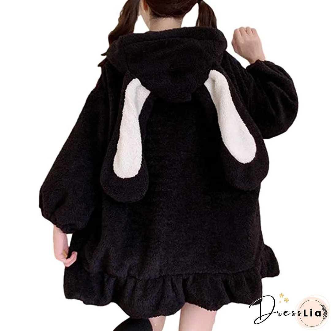 Women's Furry Rabbit For Zipper Cute Fashion Sweaters