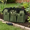 9-Piece Oxford Cloth Work Apron with Multiple Pockets Garden Tool Storage Apron for Gardening in Flower Beds Vegetable Patches