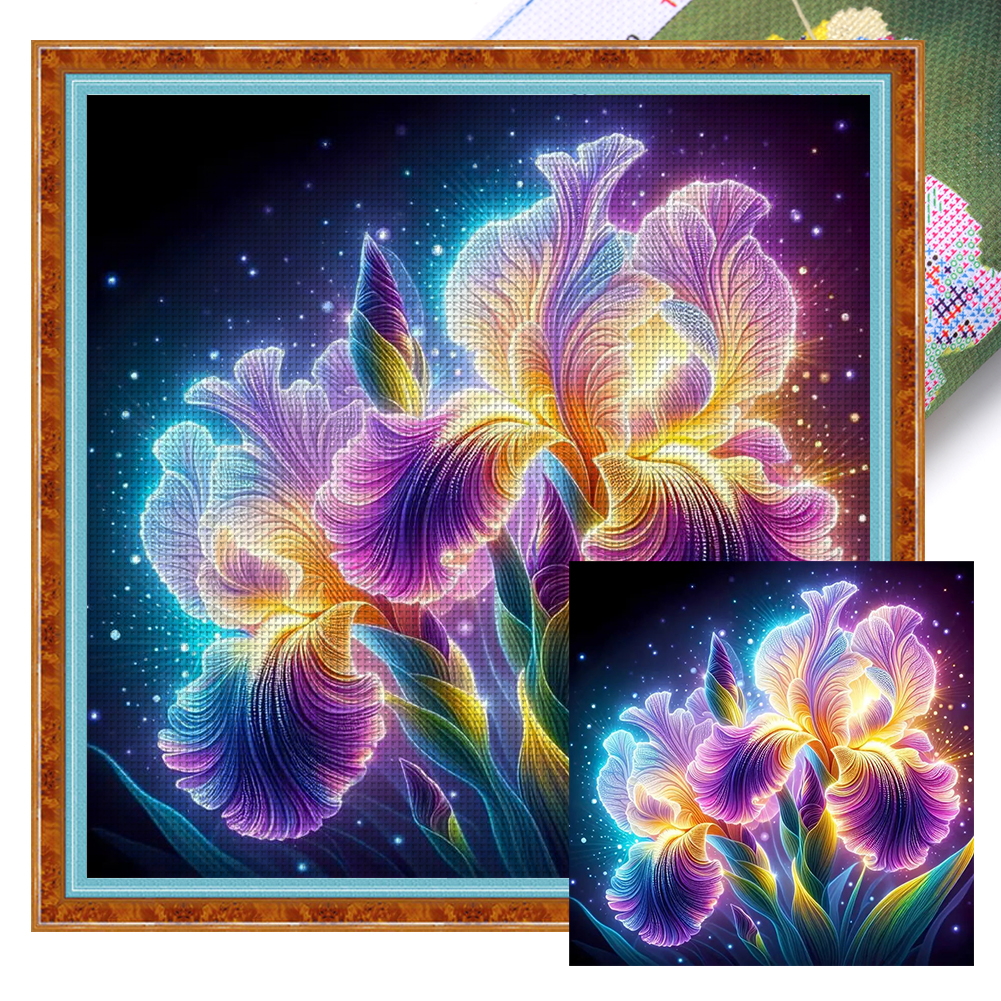 Iris Full 11CT Pre-stamped Canvas(40*40cm) Cross Stitch