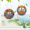 (US Local)3Pcs Flowers 5D DIY Diamond Painting Hanging Pendant Rhinestone Art Decorations