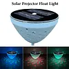 Solar-Powered Outdoor Water Float Light 5-Mode Fish Projection Lamp Pond Decorative Floating Lights Color Changing Hollowed-Out Pool Lights for Lake Garden Patio Over