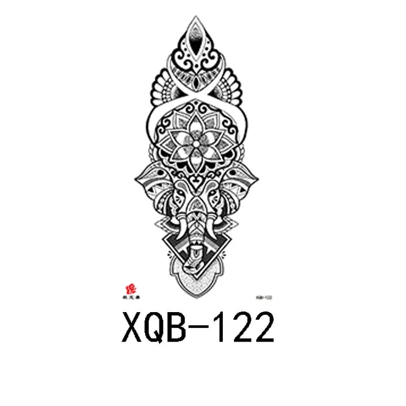 Small Full Arm Waterproof Tattoo Sticker Half Arm Arm Fierce Wolf Head Animal Arm Lasting European and American Tattoo Sticker