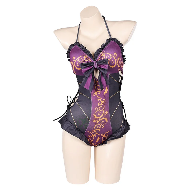 Baldur's Gate Astarion Purple Swimsuit Outfits Cosplay Costume Halloween Carnival Suit-Coshduk