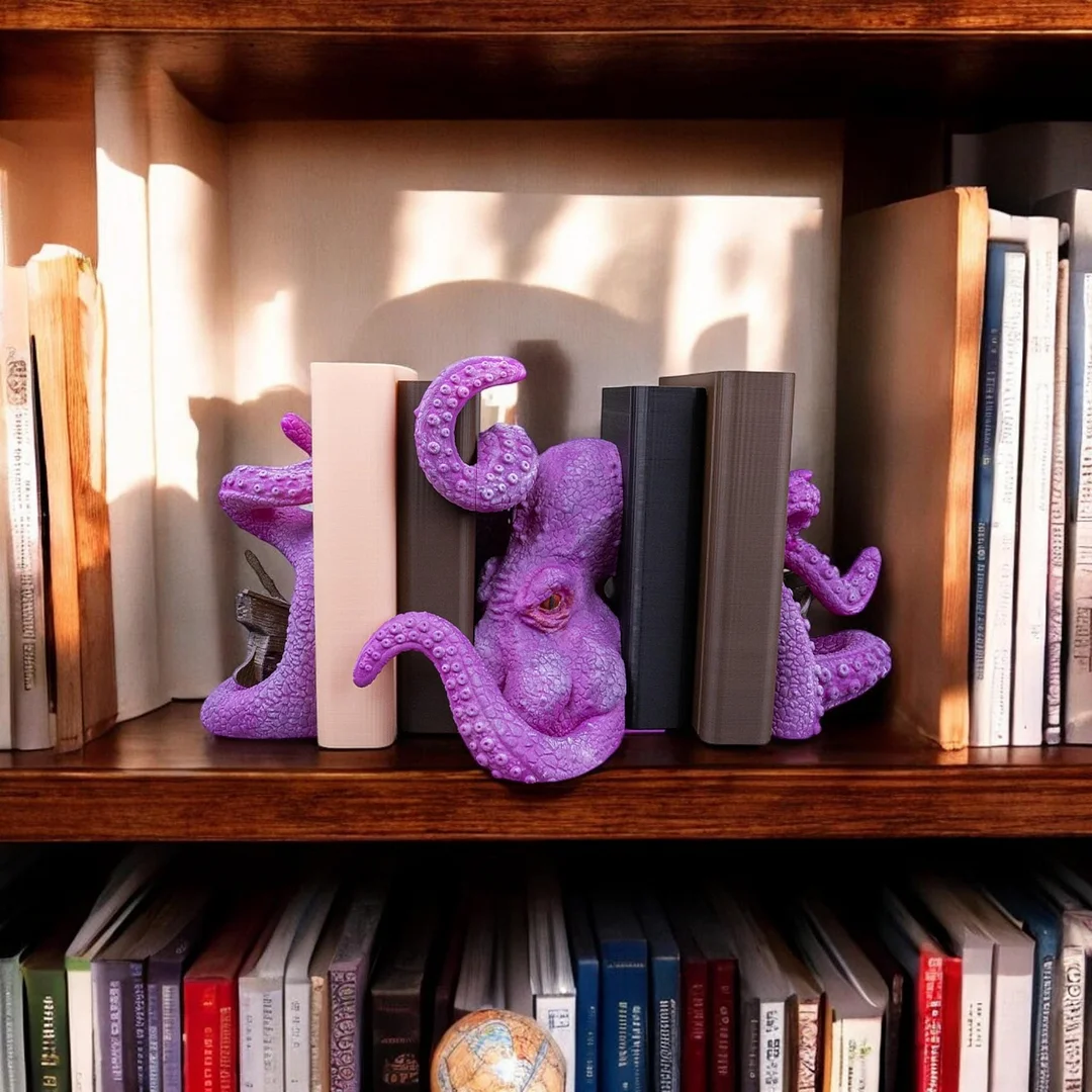 Giant Kraken Octopus Book Nook End