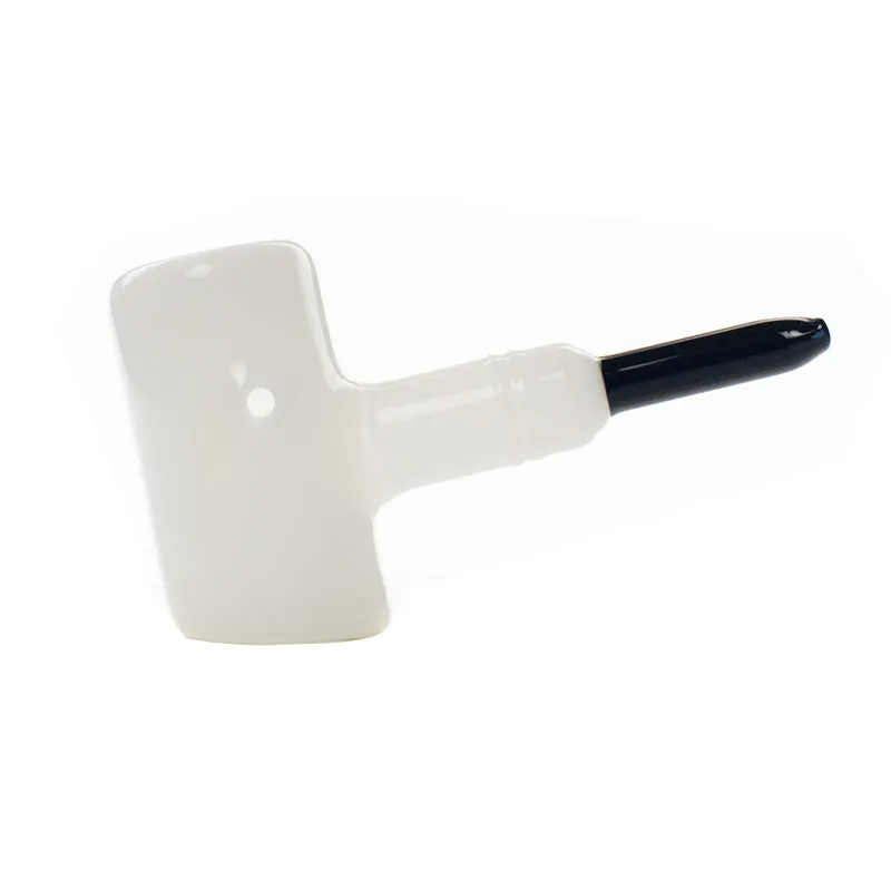 5.5&Prime; Glass Bubbler Glass Pipe Hammer Grav Pipe White G45