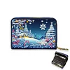 (US Local)DIY Diamond Art Diamond Dot Card Pack 5D Diamond Painting Pouch (Snow Scene)