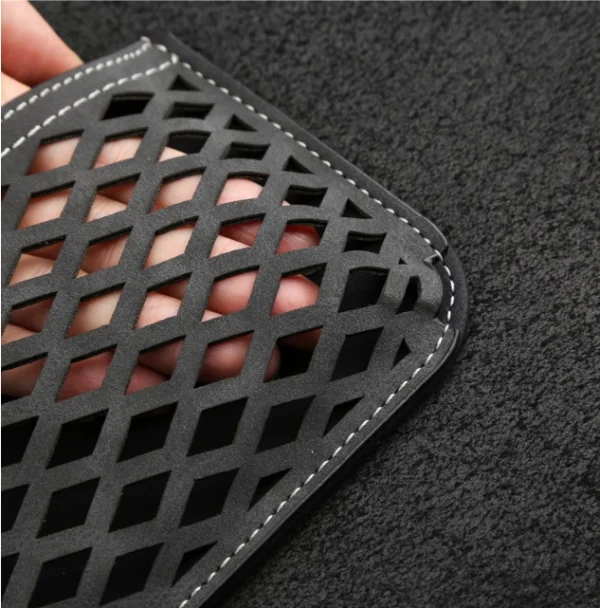 Suede Storage Bag Mesh Bag Car Supplies