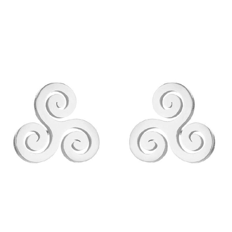 1 Pair Halloween Fashion Smile Face Star Skull Plating Hollow Out Stainless Steel Ear Studs