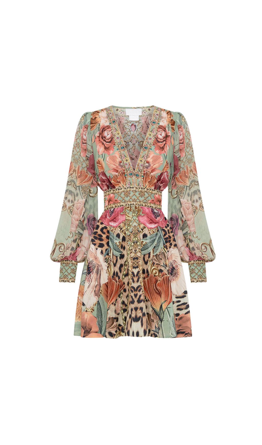 SHORT DRESS WITH BLOUSON SLEEVE