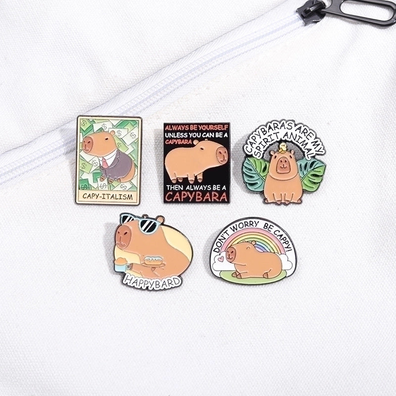 Cartoon Style Cowboy Style Letter Alloy Stamping Stoving Varnish Women’s Brooches