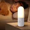 Rechargeable Motion Sensor Night Light Soft Glow Eye-Friendly Versatile Placement Minimalist Wood Battery Operated Shower Lamp for Wardrobe Hallway Closet Stairs