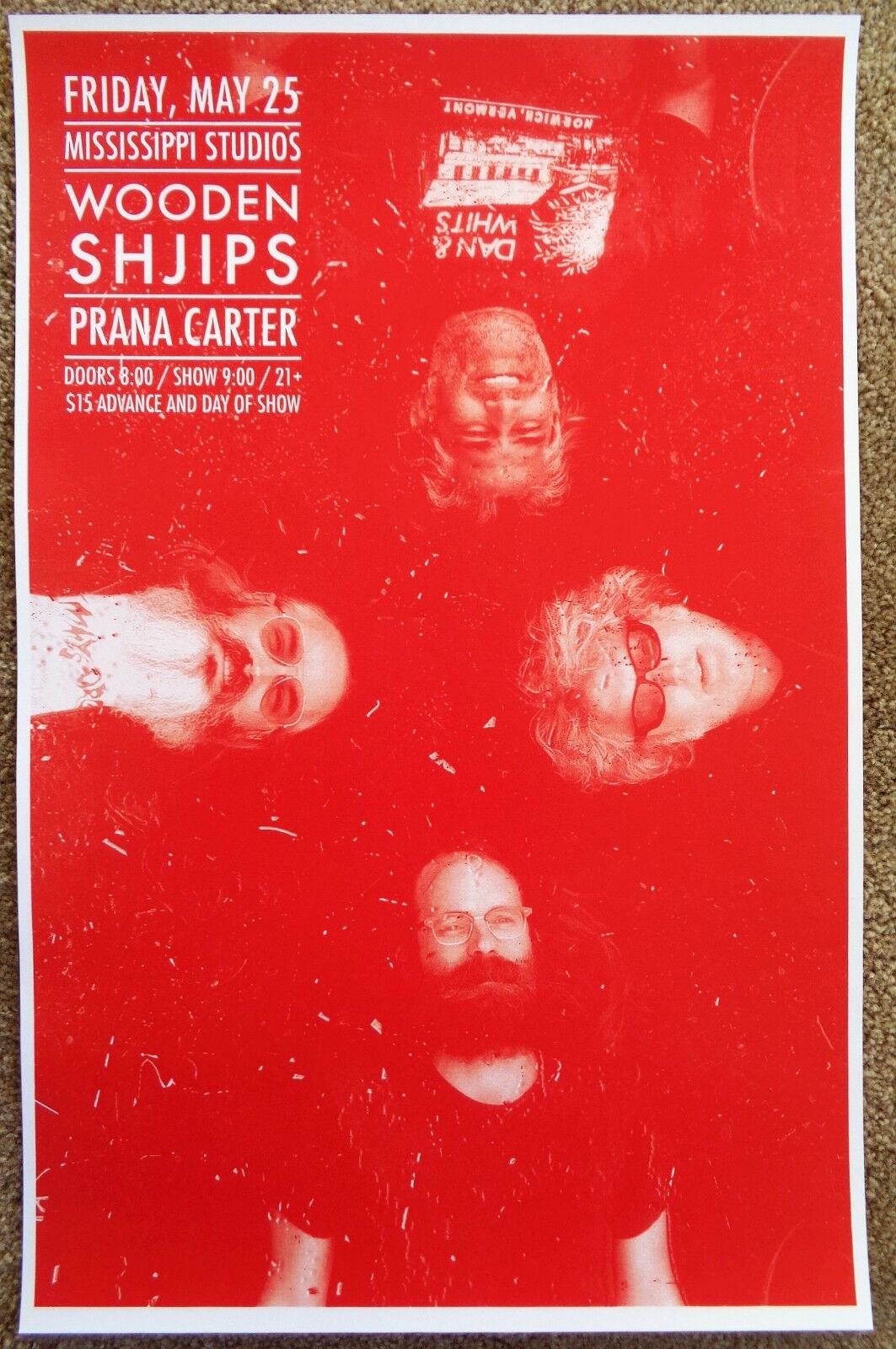 WOODEN SHJIPS 2018 Gig POSTER Portland Oregon Concert