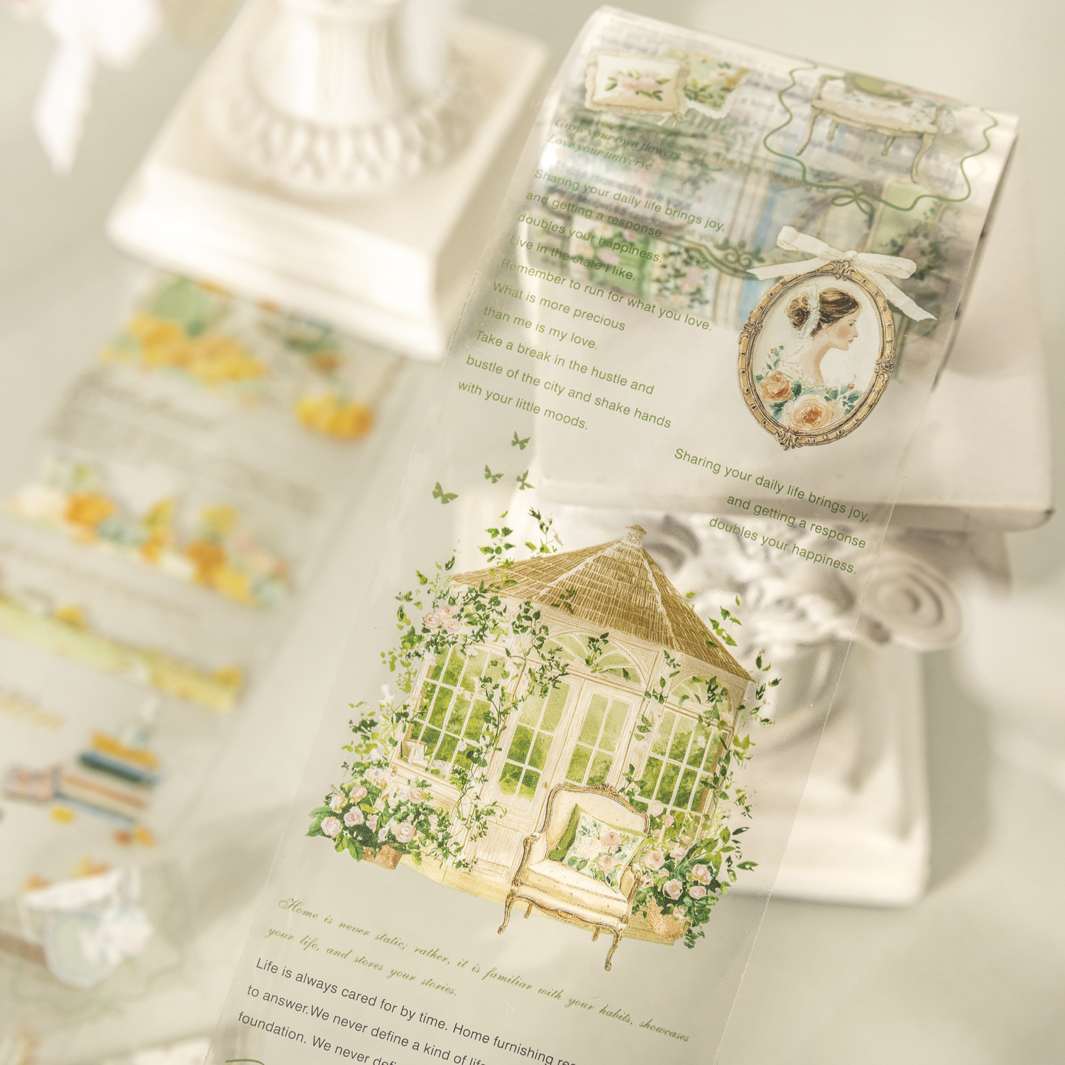 PET 테이프 - 남프랑스 여행 시리즈 빈티지 꽃 캐릭터