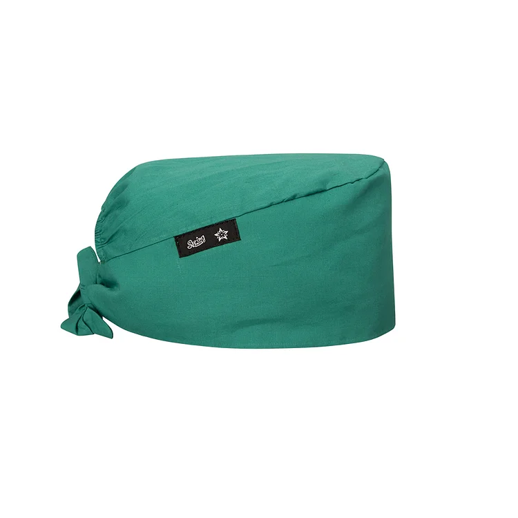 Women's Forest Green Beanies Working Cap Button Sweatband Headband Elastic Hat Adjustable Bouffant Cap Adjustable