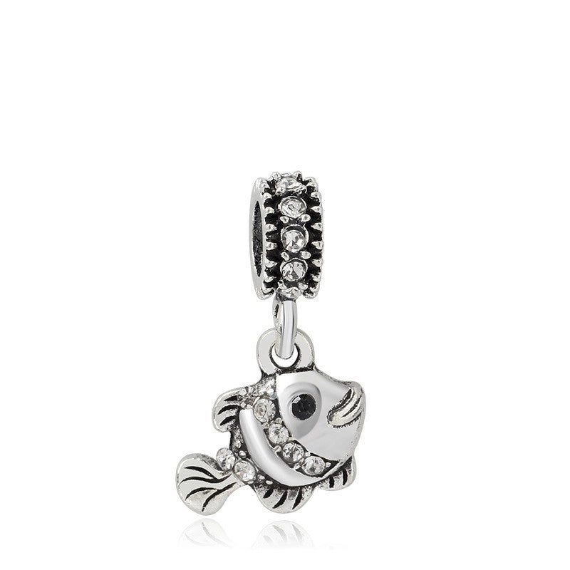 Fashion Tortoise Dolphin Fish Alloy Inlay Rhinestones Pendants