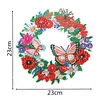DIY Butterfly Bird Flower Bee Diamond Painting Crystal Hanging Wreath