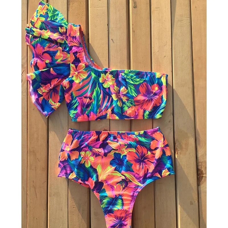2021 Sexy Swimwear Women Swimsuit Push Up Biquini Brazilian Bikini Set  Summer Beach Wear Print Bathing Suit Female