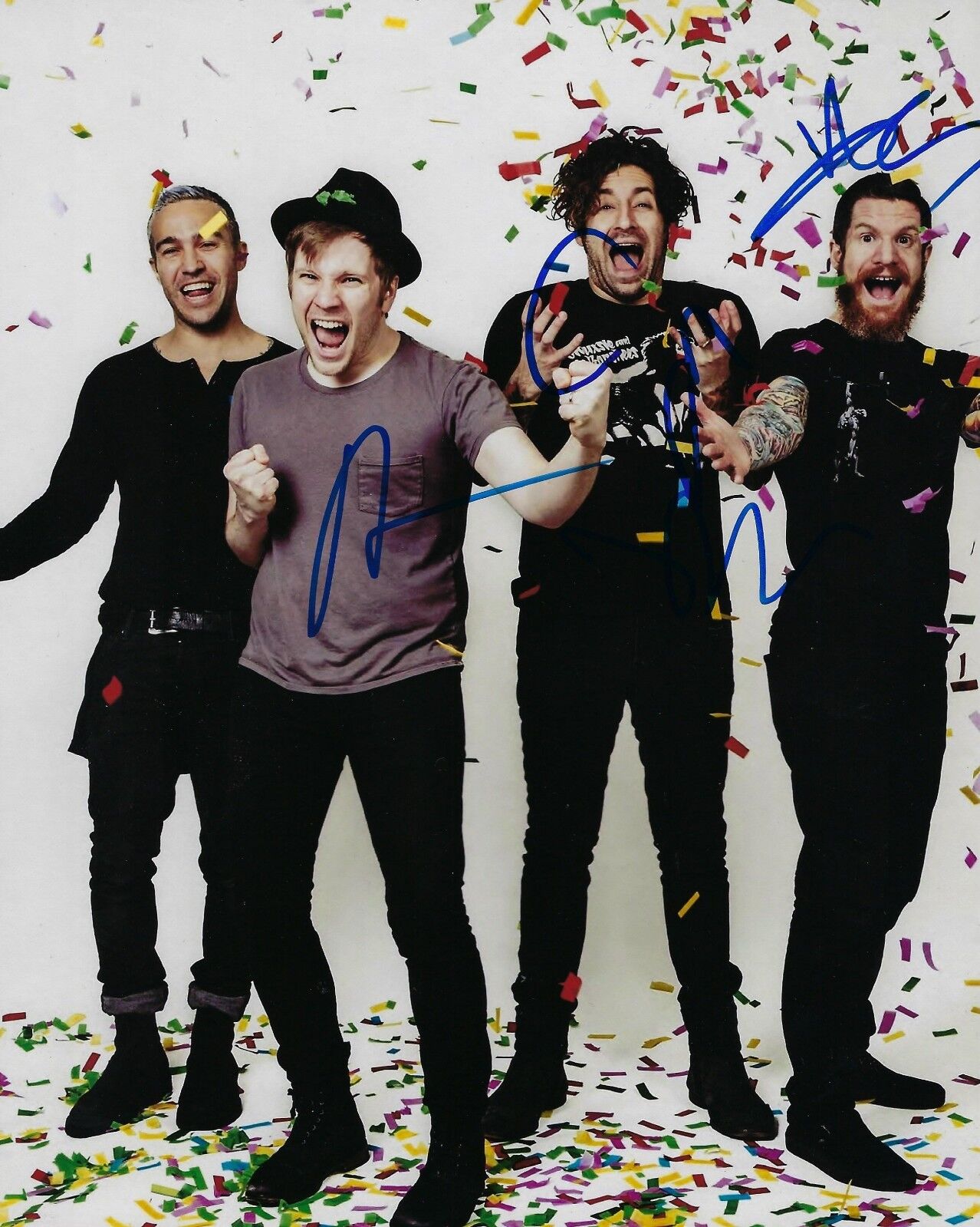 GFA x4 Pete, Patrick, Joe & Andy * FALL OUT BOY * Signed 8x10 Photo Poster painting AD6 COA