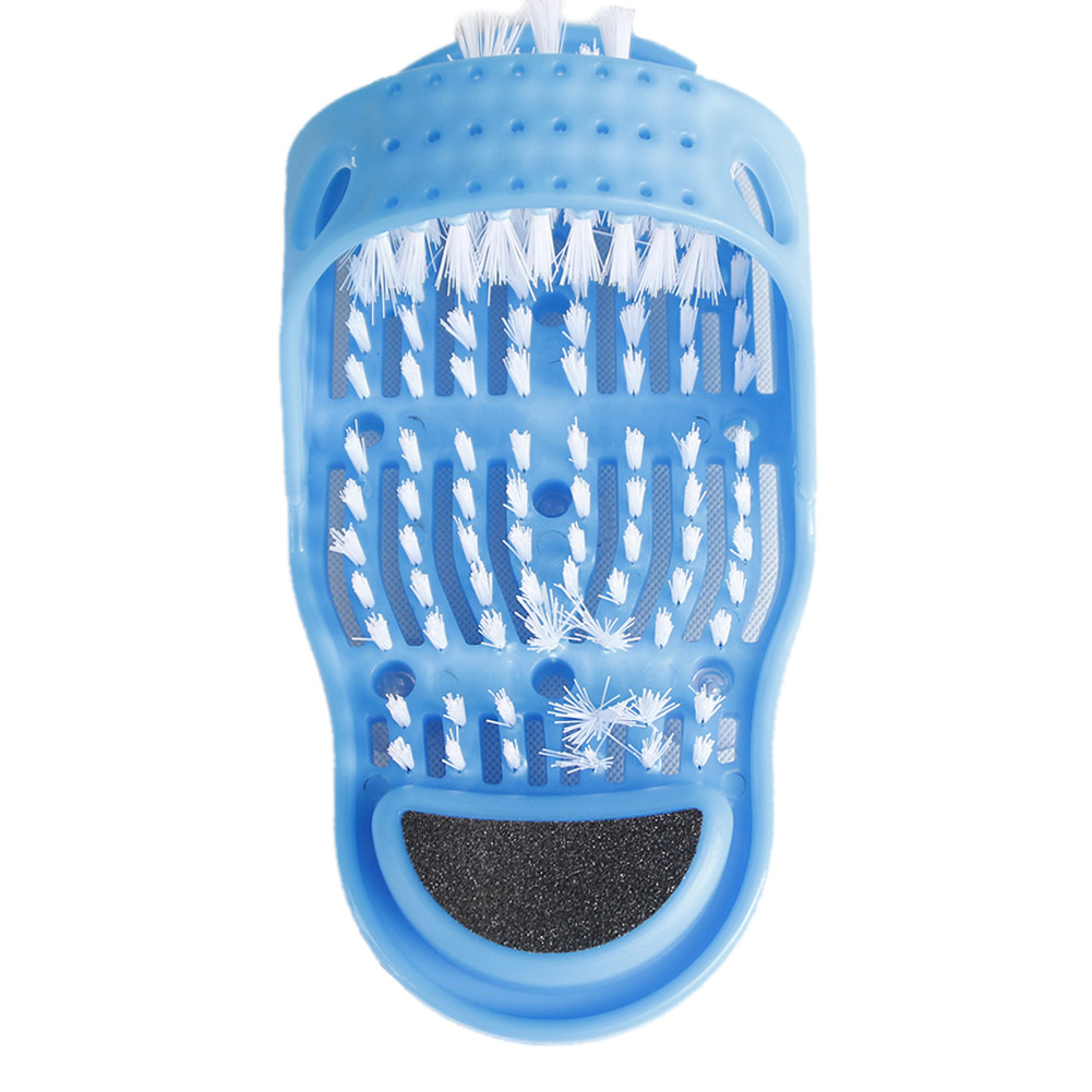 

Bathroom Heel Care Exfoliating Shoes Foot Scrubber Brush Massage Slippers, Blue, 501 Original