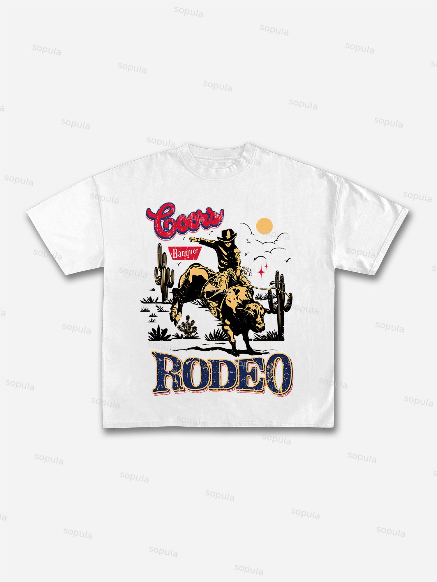 Coors Banquet Rodeo Classic Graphic Cotton T-shirt - Sopula｜Premium Graphic Tees & Graphic Clothing