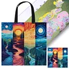 Four Seasons Scenery-11CT DIY Stamped Cross Stitch Shopping Bag 40*40cm