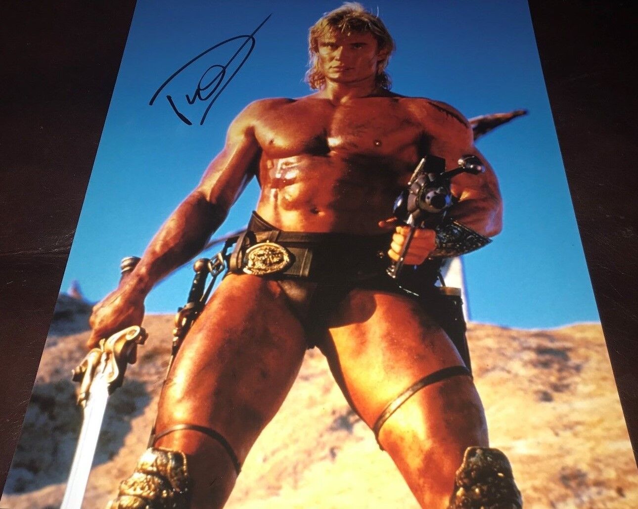 Dolph Lundgren In Masters Of The Universe Signed 11x14 Autographed Photo Poster painting COA 2