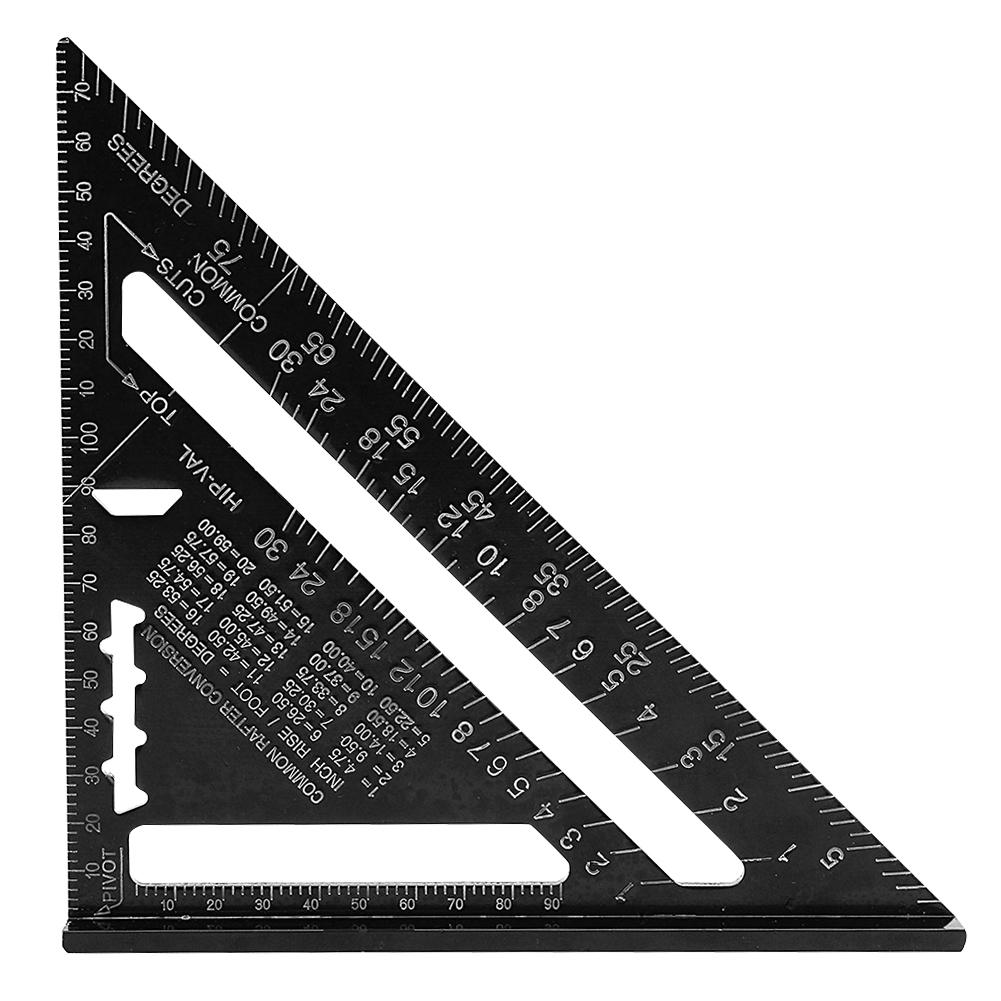 7 inch Triangular Ruler Aluminum Metric Measuring Ruler Woodwork Try Square от Cesdeals WW