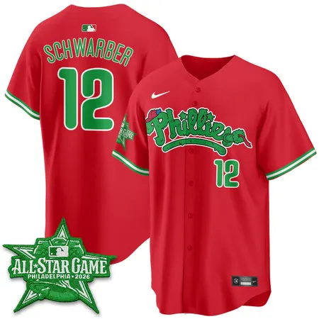Youth Philadelphia Phillies #12 Kyle Schwarber Red 2026 MLB All-Star Jersey S9NA