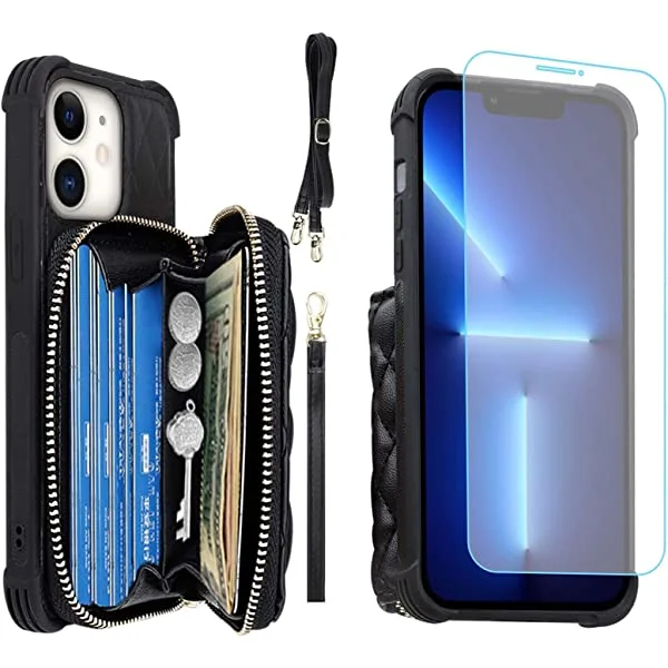 MONASAY Zipper Wallet Case for iPhone 11 6.1 inch